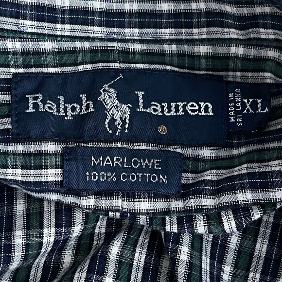 Ralph Lauren Marlow Plaid Button Down Long Sleeve Shirt Men's Size XL - Picture 3 of 8